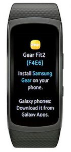 Samsung Gear Fit 2 in discovery mode