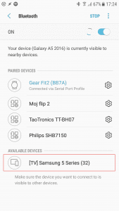 Samsung Series 5 Smart TV interfering with JBL Pulse 2