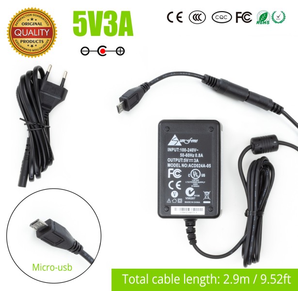 5V 3A 15W AC DC Power Adapter for Chromecast 1st 2nd 3rd
