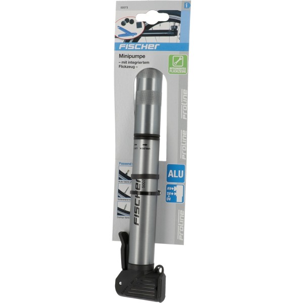 Fischer 50073 Mini Bike Pump with Integrated Repair Kit - High-quality Bicycle Pumps Available now with fast shipping worldwide