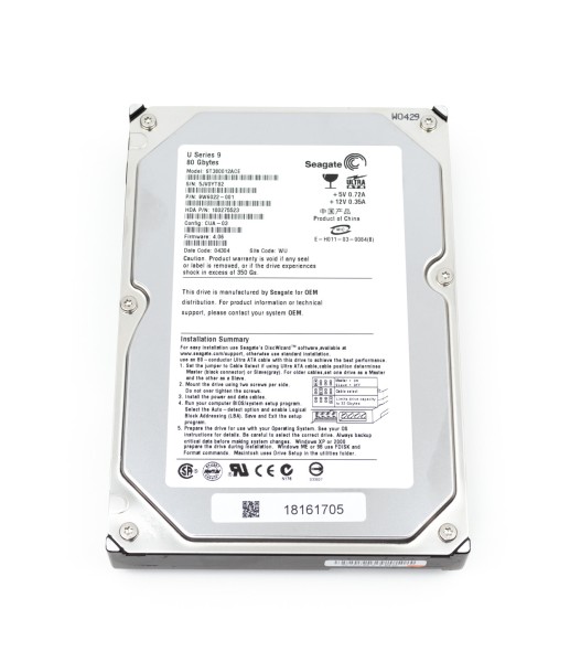 Hard Disk IDE Seagate U Series 9 80 GB ST380012ACE - Alta qualità Dischi Rigidi Interni Disponibile ora con spedizione veloce in tutto il mondo