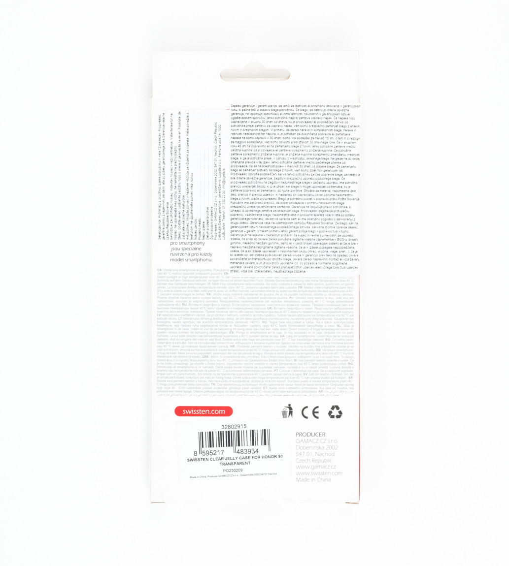 Coque Honor 90 en silicone souple et transparente Swissten - Haute qualité Coques téléphones Disponible maintenant avec une expédition rapide dans le monde entier