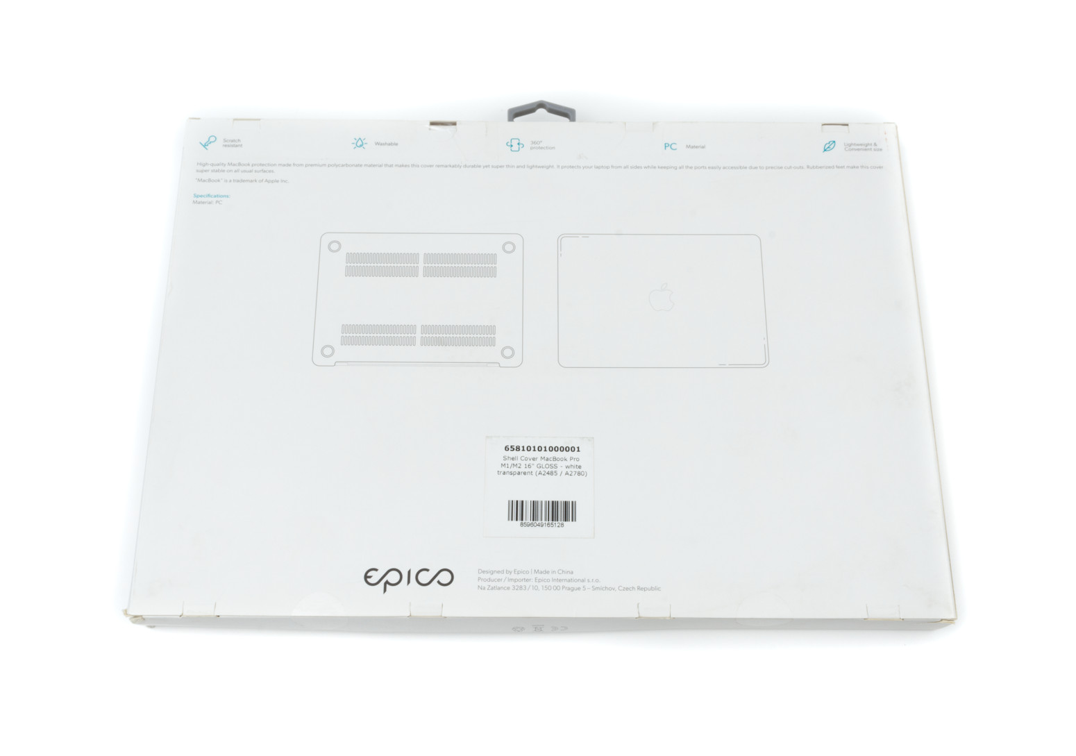 Epico Hoes MacBook Pro 16 inch A2485 A2780 Transparant - Hoogwaardige kwaliteit Laptop hoezen Nu beschikbaar met snelle wereldwijde verzending