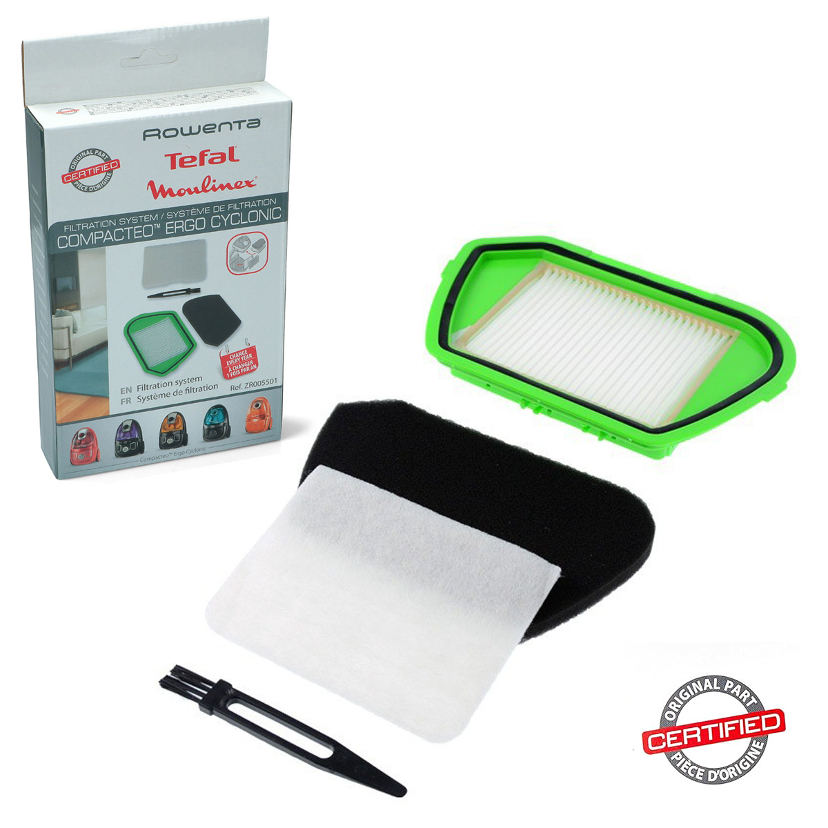 Filtre Aspirateur Rowenta ZR005501 Original Kit Complet - Haute qualité Filtres aspirateurs Disponible maintenant avec une expédition rapide dans le monde entier