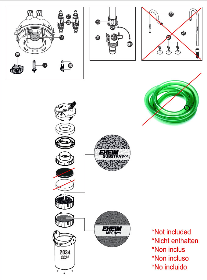 Filtre externe EHEIM Ecco Pro 200 pour aquarium 100-200L - Haute qualité Accessoires pour aquariums Disponible maintenant avec une expédition rapide dans le monde entier