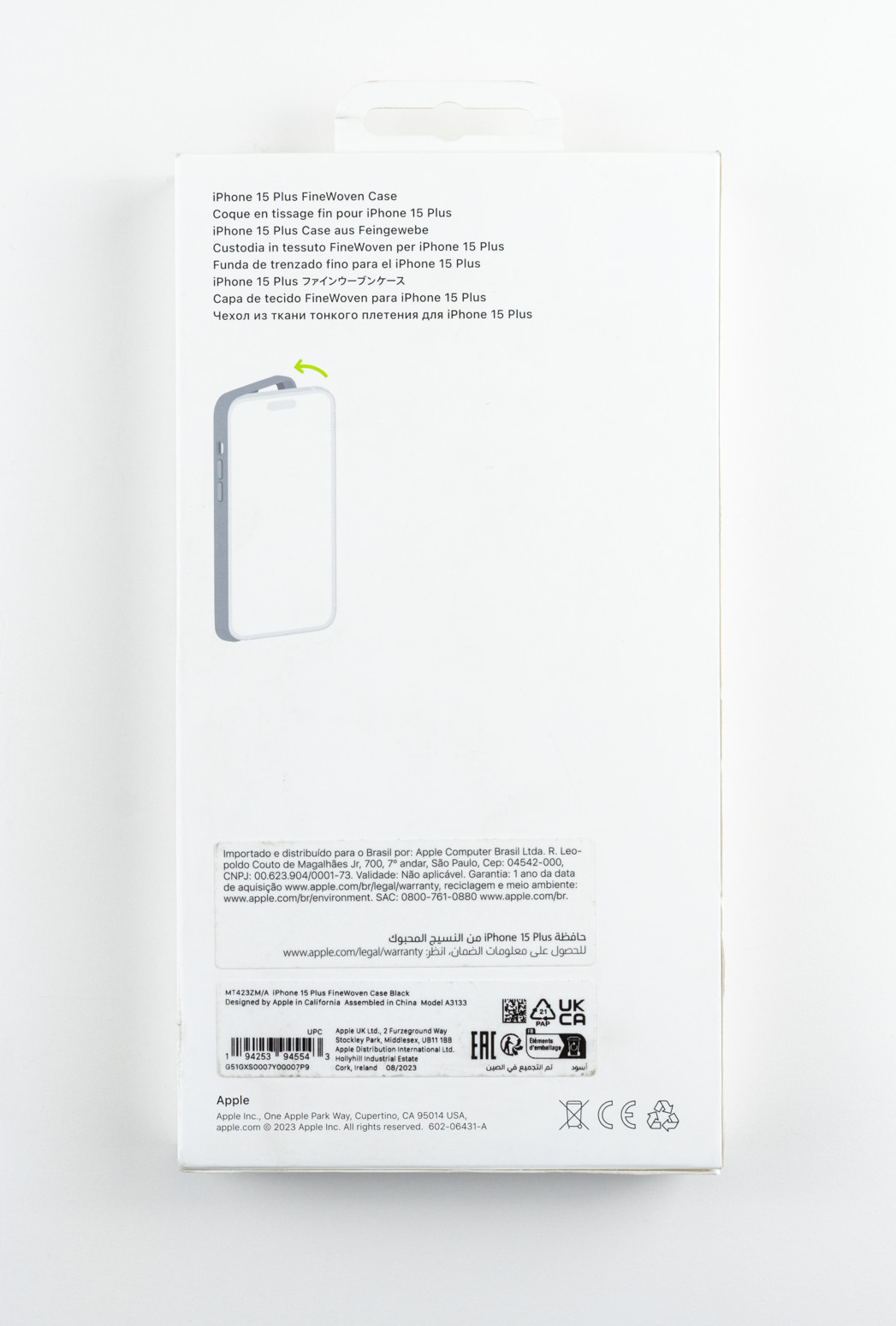 Funda iPhone 15 Plus Apple FineWoven MagSafe Negra Original - Alta calidad Fundas Móviles Disponible ahora con envío rápido a todo el mundo