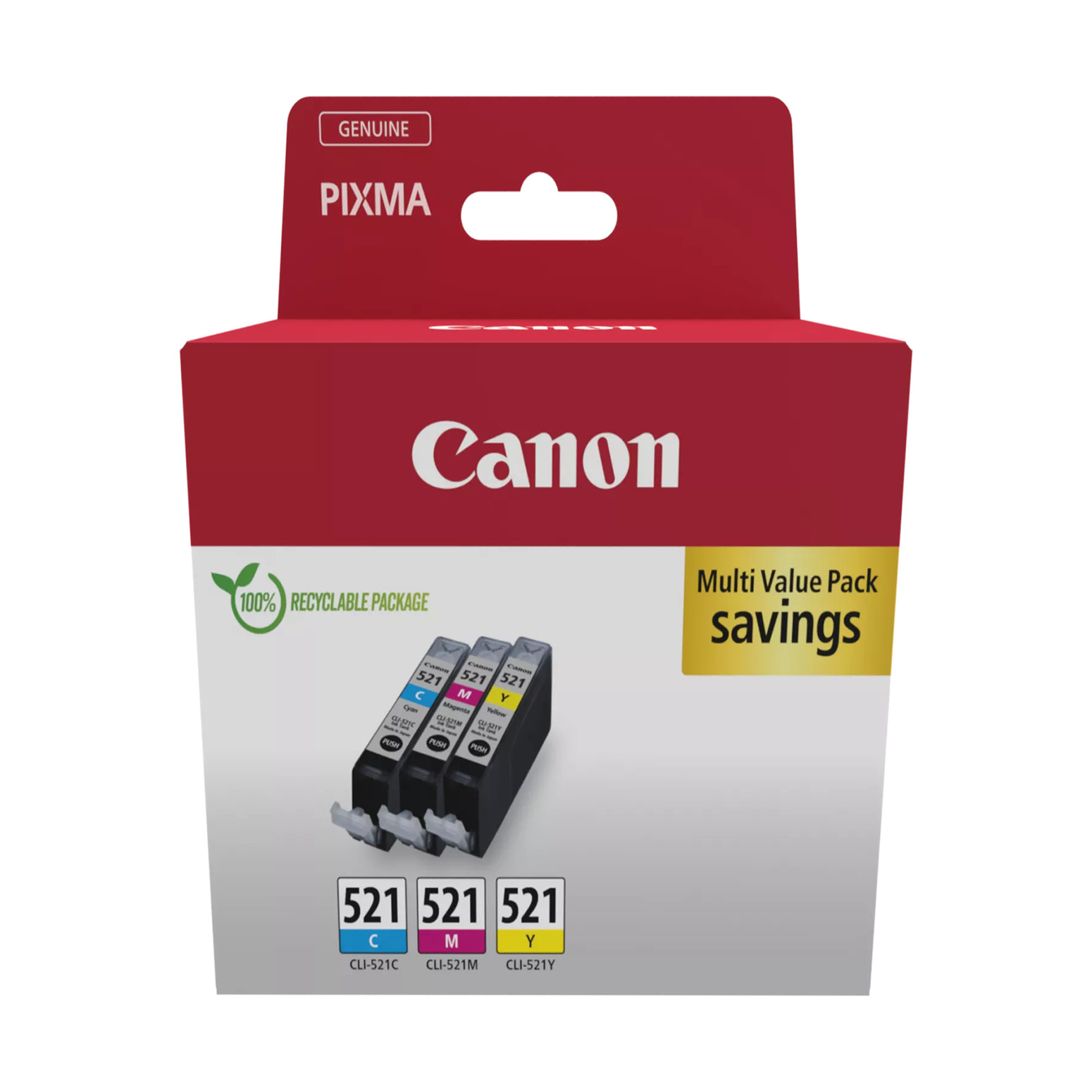 Canon CLI-521 Colour Multipack Ink Cartridges (2934B015) - High-quality Ink Cartridges Available now with fast shipping worldwide