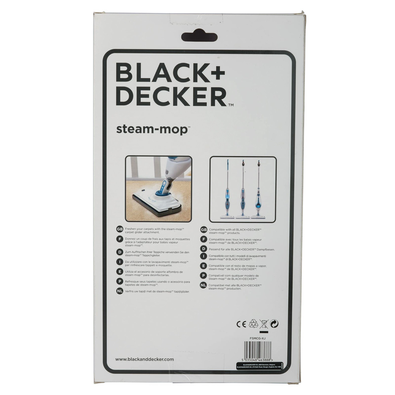 Glisseur Tapis BLACK + DECKER FSMCG-XJ pour Balai Vapeur - Haute qualité Accessoires balais vapeur Disponible maintenant avec une expédition rapide dans le monde entier