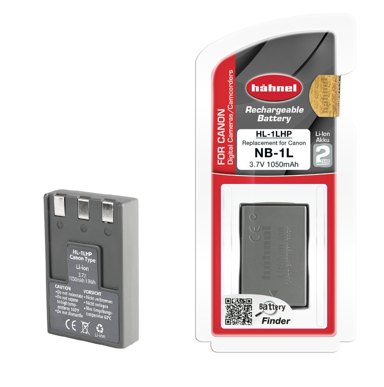 Hähnel HL-1LHP Li-Ion Battery 3.7V 1050mAh for Canon - High-quality Camera Batteries Available now with fast shipping worldwide