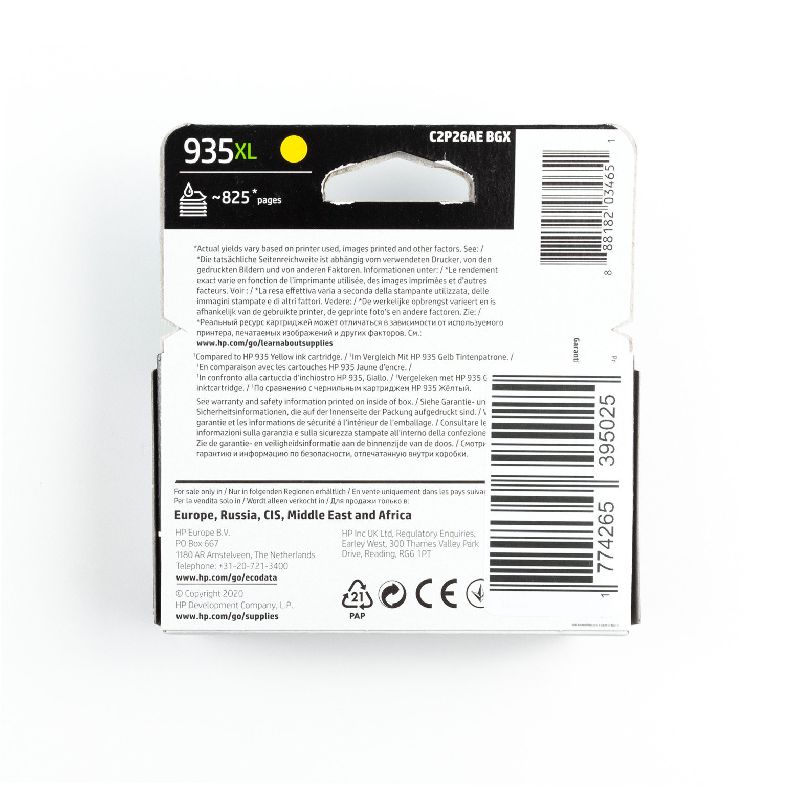 Original HP 935XL Magenta and Yellow Ink Cartridge - High-quality Ink Cartridges Available now with fast shipping worldwide