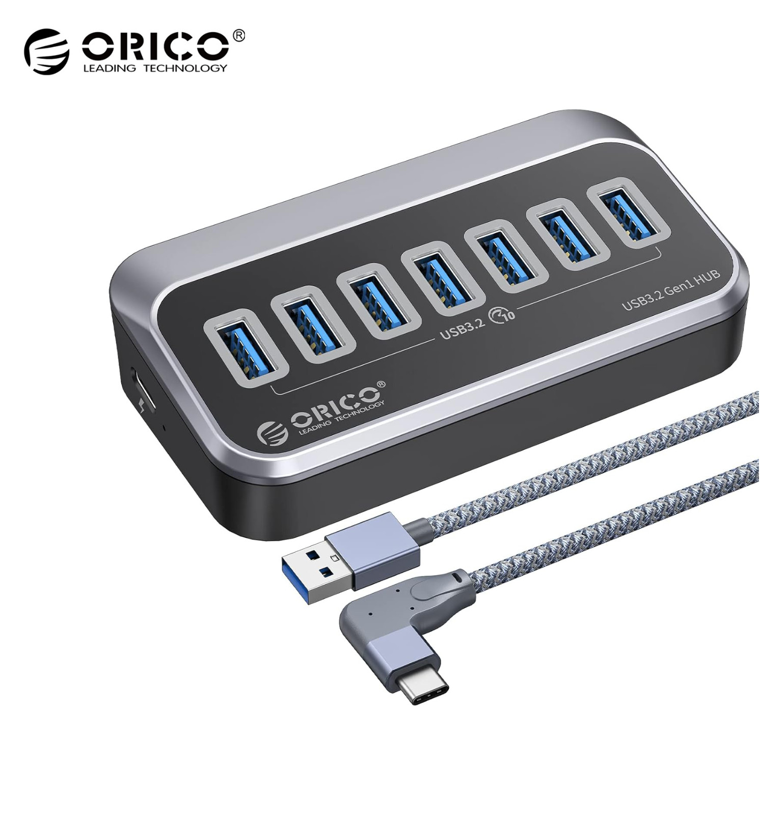Hub USB 7 Puertos ORICO M3U3-7A-10 USB 3.2 5Gbps - Alta calidad Concentradores USB Disponible ahora con envío rápido a todo el mundo