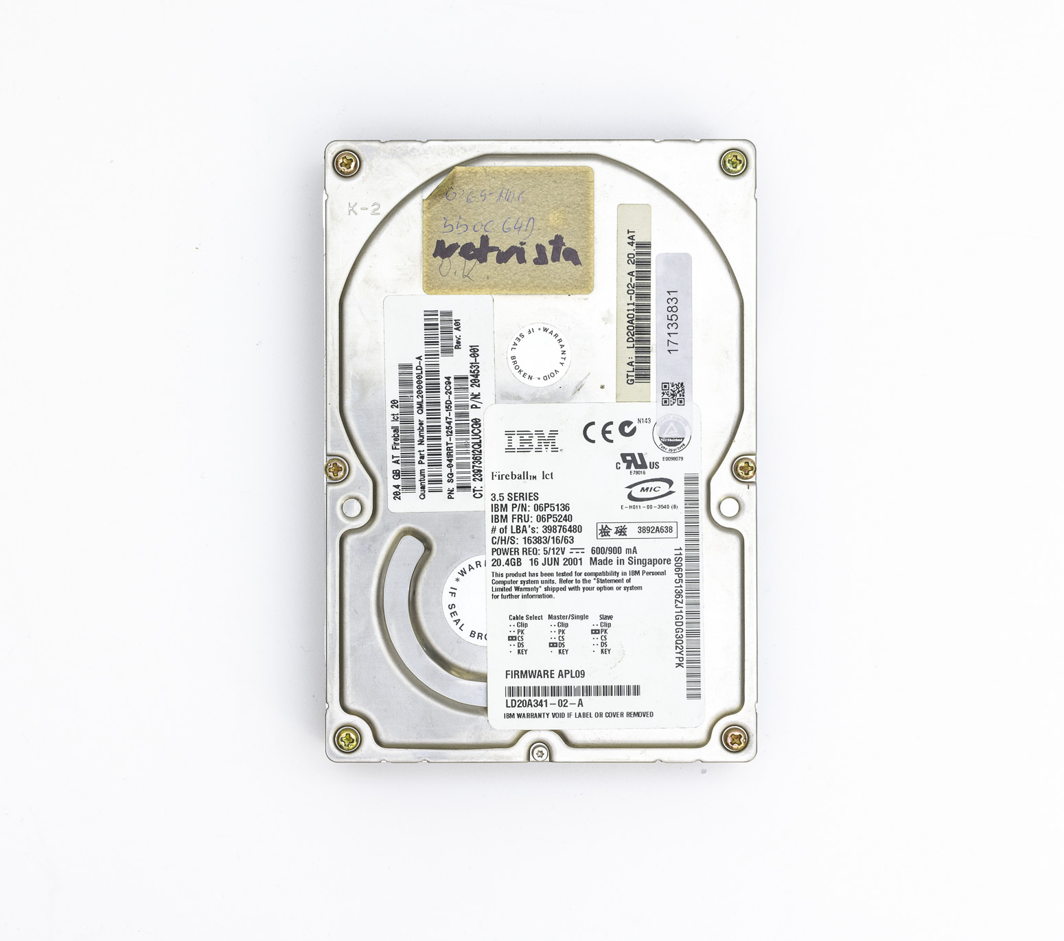 IBM Fireball 20.4GB Hard Drive IDE PATA Storage - High-quality Internal Hard Drives Available now with fast shipping worldwide
