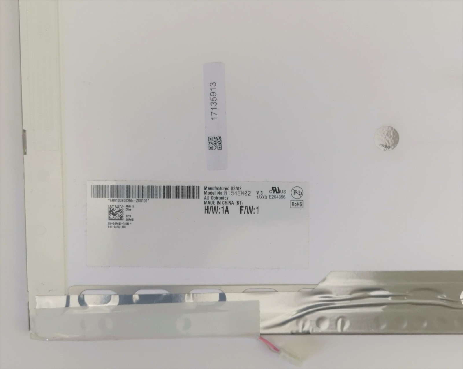 LCD Paneel 15.4" AU Optronics B154EW02 V.3 Laptopscherm - Hoogwaardige kwaliteit Computeronderdelen Nu beschikbaar met snelle wereldwijde verzending