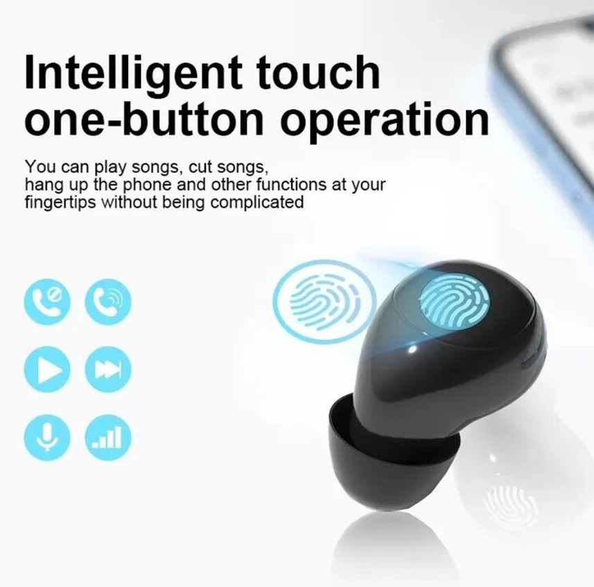 Mini Cuffie Intrauricolari Senza Fili SK18 Bluetooth 5.3 - Alta qualità Auricolari Bluetooth Disponibile ora con spedizione veloce in tutto il mondo