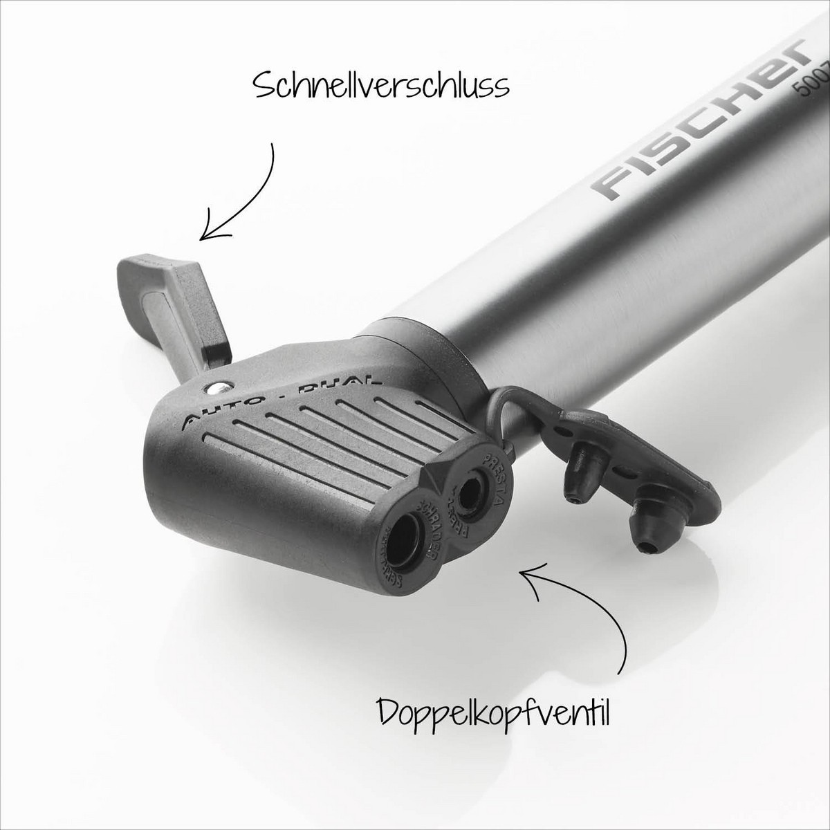 Mini Pompe Vélo Fischer 50073 Aluminium avec Kit Réparation - Haute qualité Accessoires vélos Disponible maintenant avec une expédition rapide dans le monde entier