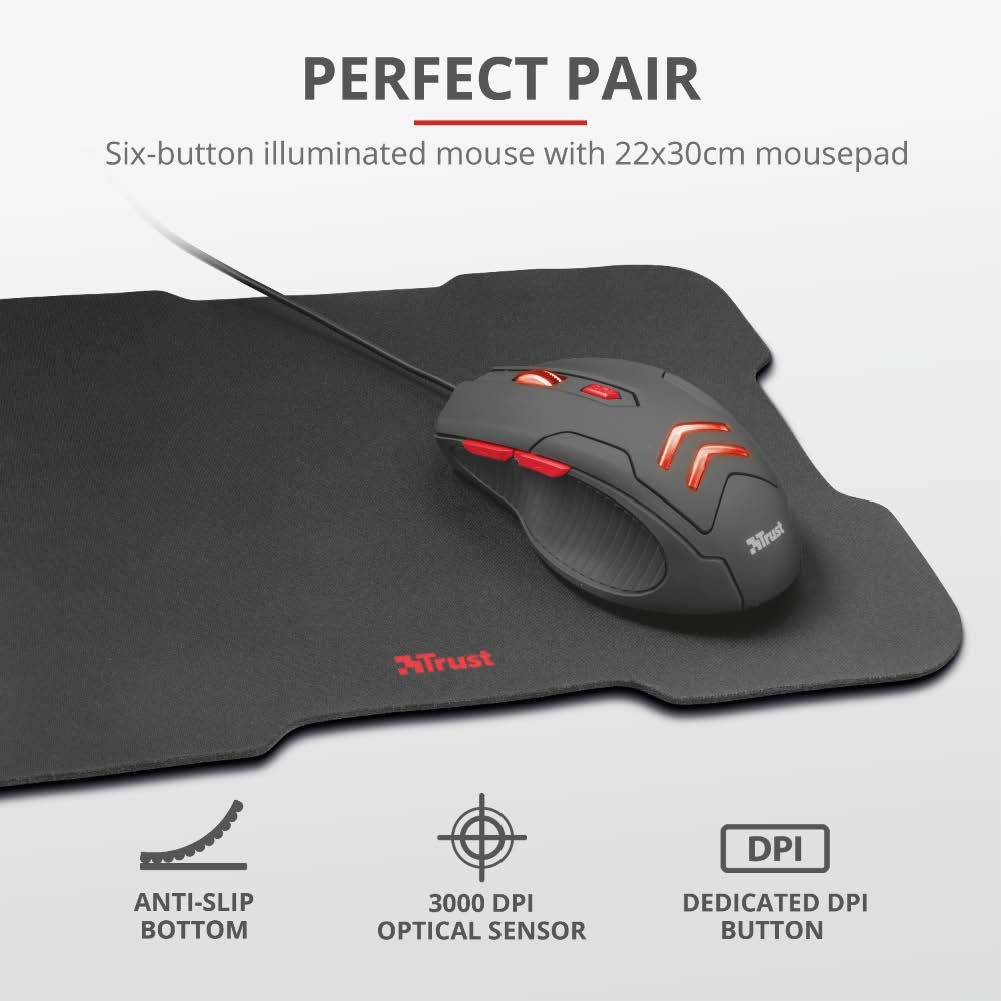 Pack Gaming 4 en 1 Trust Ziva Teclado Ratón y Auricular - Alta calidad Packs de Gaming Disponible ahora con envío rápido a todo el mundo