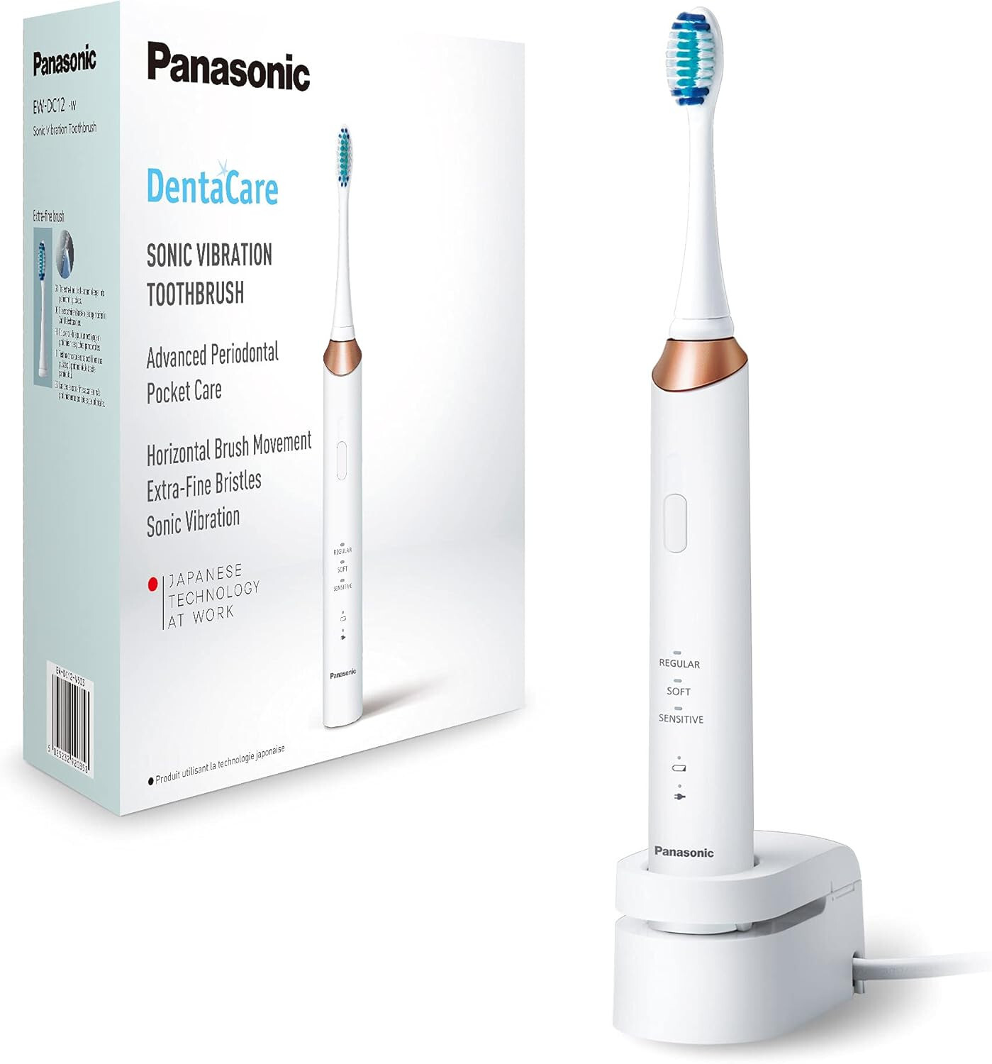 Panasonic DentaCare EW-DC12 Spazzolino Sonico Avanzato - Alta qualità Spazzolini Elettrici Disponibile ora con spedizione veloce in tutto il mondo