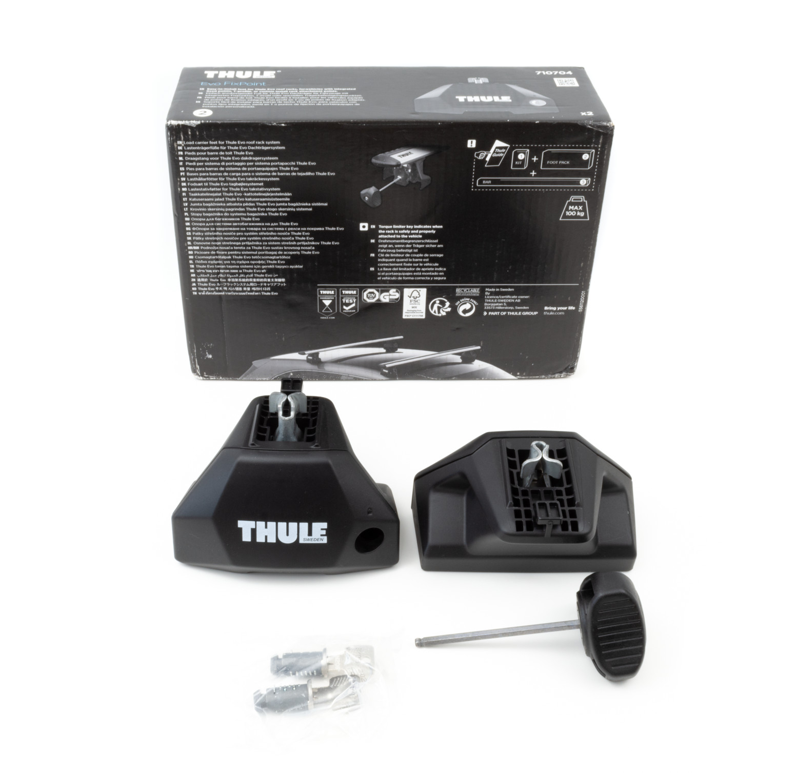 Pies Thule Evo Fixpoint 710704 para Portaequipajes Coche - Alta calidad Accesorios para vehículos Disponible ahora con envío rápido a todo el mundo