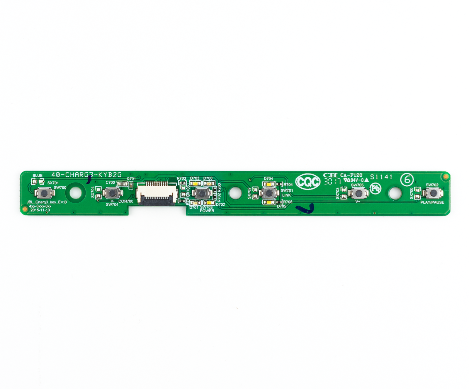 JBL Charge 3 TL Power Button & Volume Control Board - High-quality Speaker Repair Parts Available now with fast shipping worldwide