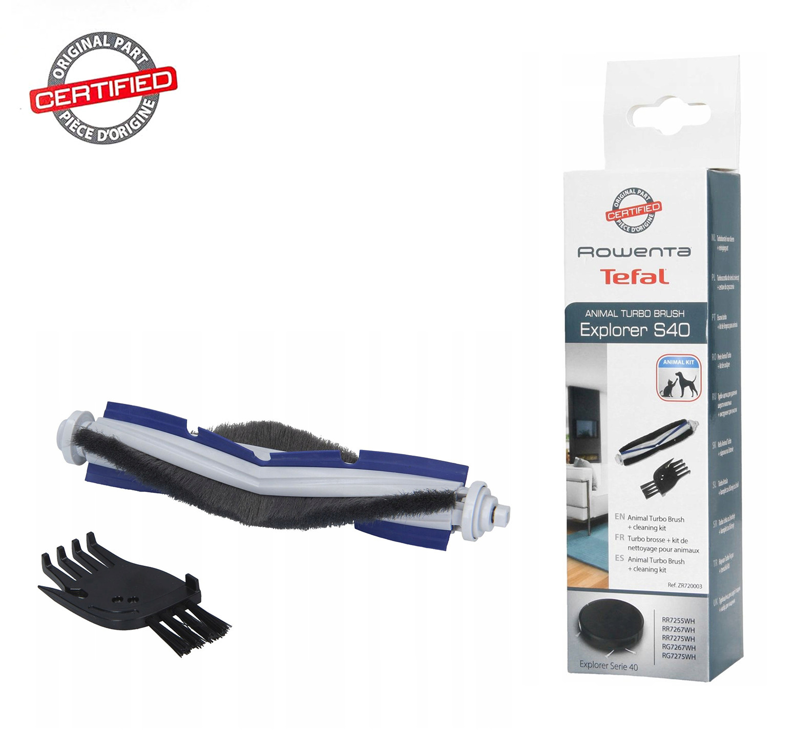 Rowenta Animal Turbo Brush Kit ZR720003 for Explorer 40 - High-quality Vacuum Cleaner Accessories Available now with fast shipping worldwide