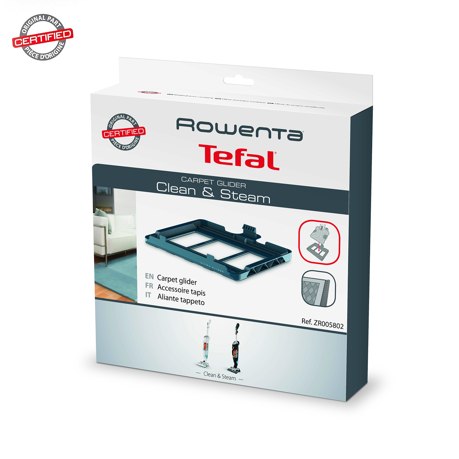 Rowenta Tefal Carpet Glider ZR005802 Steam Attachment - High-quality Vacuum Cleaner Accessories Available now with fast shipping worldwide