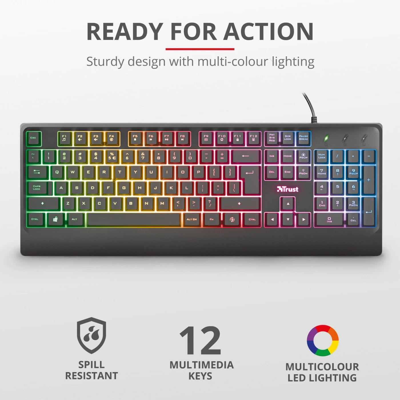 Trust ZIVA 4-in-1 Gaming Bundle Keyboard and Mouse Set - High-quality Gaming Accessories Available now with fast shipping worldwide