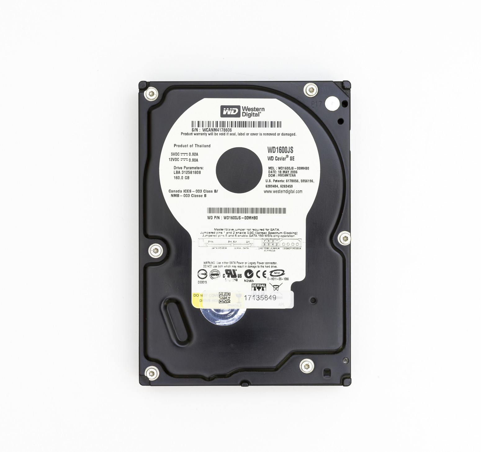 Western Digital Caviar SE 160GB WD1600JS Hard Drive - High-quality Internal Hard Drives Available now with fast shipping worldwide