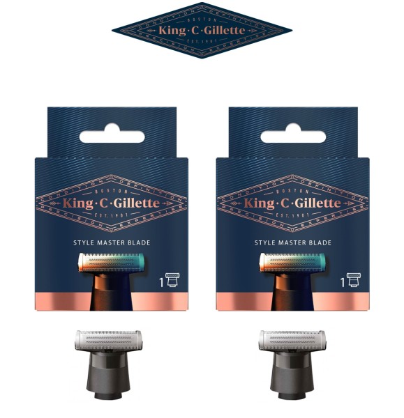 King C. Gillette Style Master Ersatzklingenkopf 2 Stück