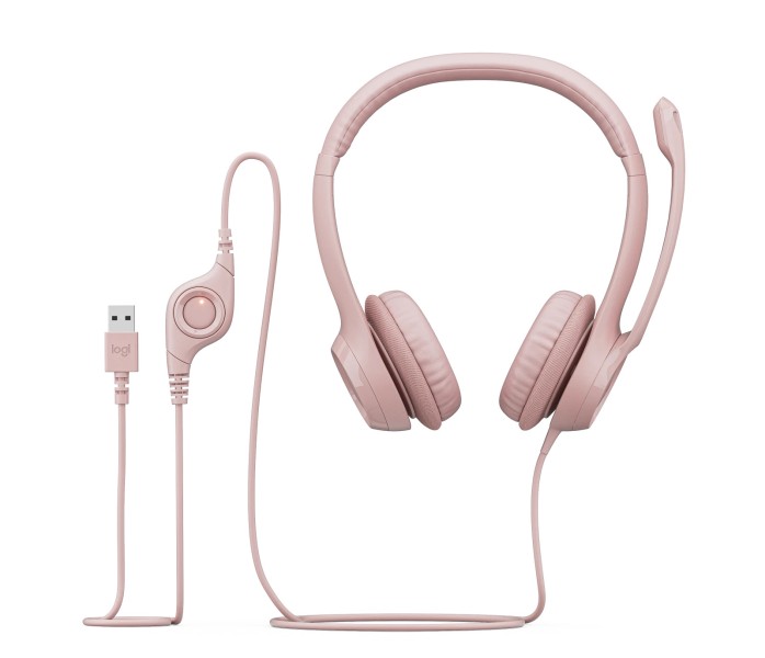 Logitech H390 USB Headset Noise-Cancelling Mic Rose - High-quality Computer Headsets Available now with fast shipping worldwide
