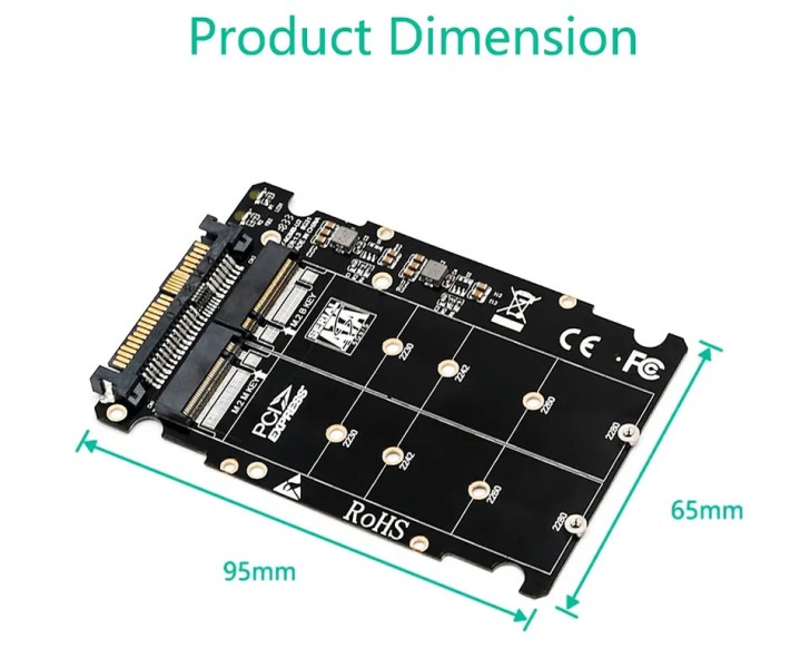 M.2 NVMe PCIe SATA SSD to U.2 Adapter for Fast Storage - High-quality Computer Adapters Available now with fast shipping worldwide