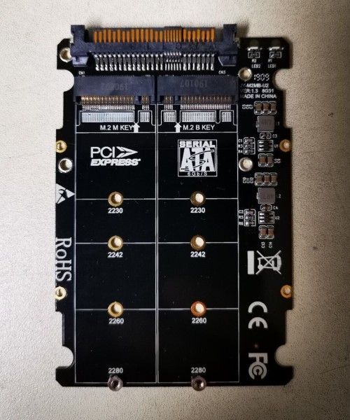 M.2 NVMe PCIe SATA SSD auf U.2 Adapter SFF-8639 Wandler