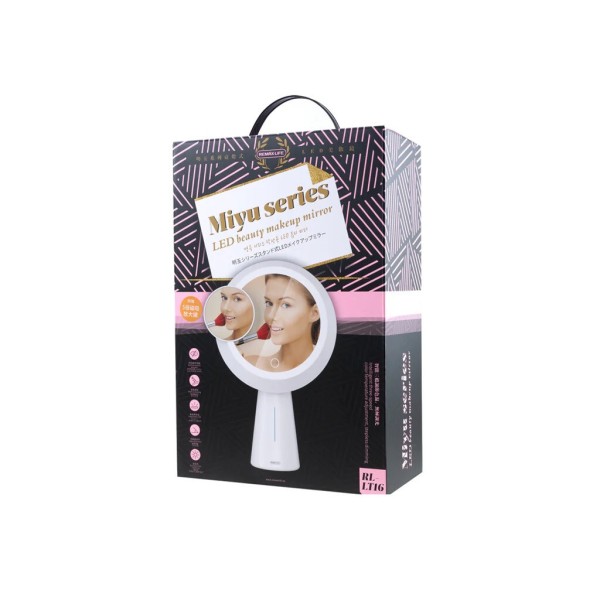Miroir Maquillage LED Remax RL-LT16, Lumière Ajustable - Haute qualité Miroirs de maquillage Disponible maintenant avec une expédition rapide dans le monde entier