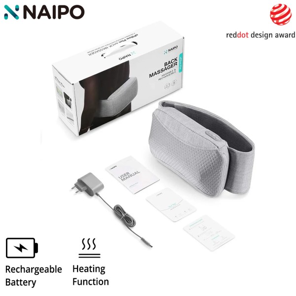 NAIPO oPillow Plus Rücken Nacken Massagegerät mit Wärme