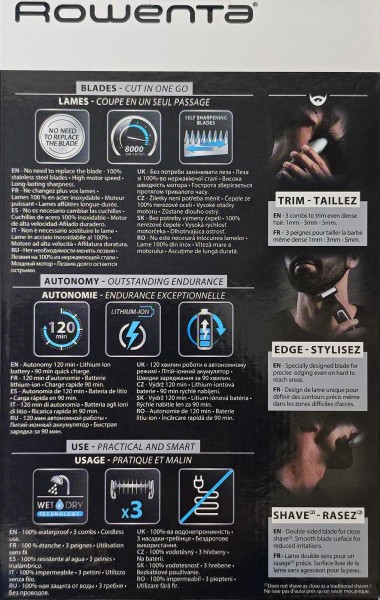Rowenta FOREVER SHARP Cordless Beard Trimmer TN6000 - High-quality Beard Trimmers Available now with fast shipping worldwide