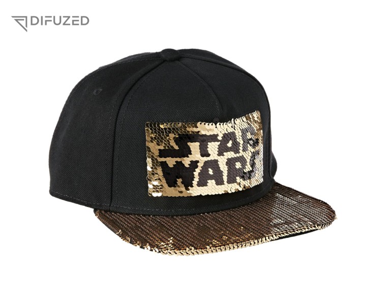 Star Wars Snapback Gold Pailletten Logo Kappe Original
