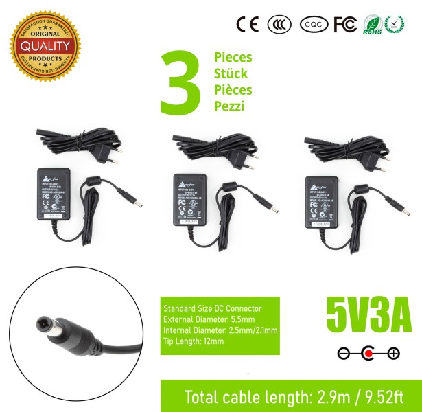 Sunfone ACD024A-05 5V 3A Power Adapter Genuine 3 Pack