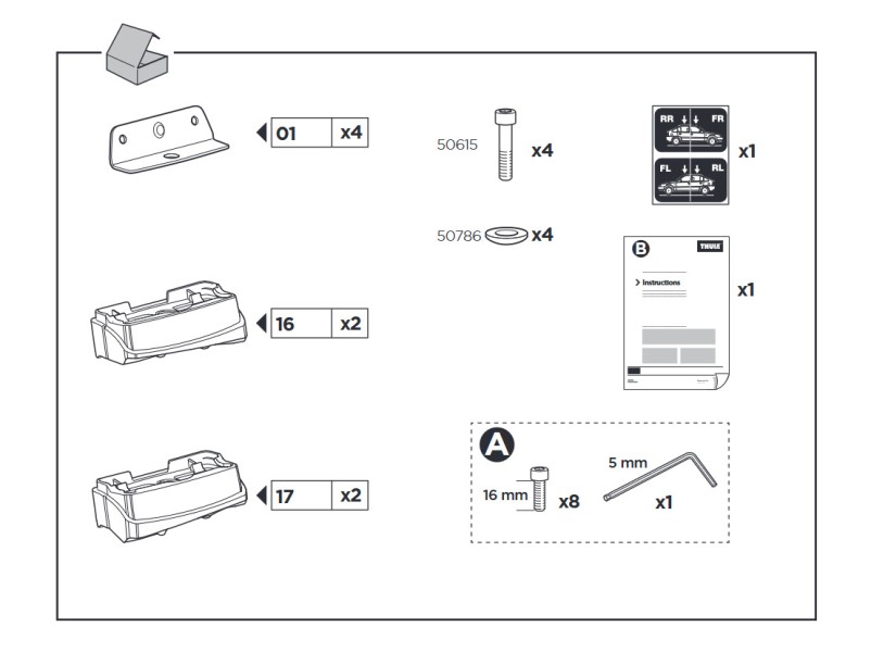 THULE XT Kit 3015 Roof Rack Fit Kit for Fixpoint Mounts - High-quality Roof Rack Accessories Available now with fast shipping worldwide