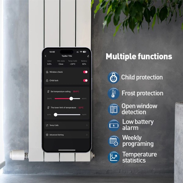 Valvola Termostatica Smart WiFi Tellur RVSH1 Controllo App - Alta qualità Valvole Termostatiche Intelligenti Disponibile ora con spedizione veloce in tutto il mondo