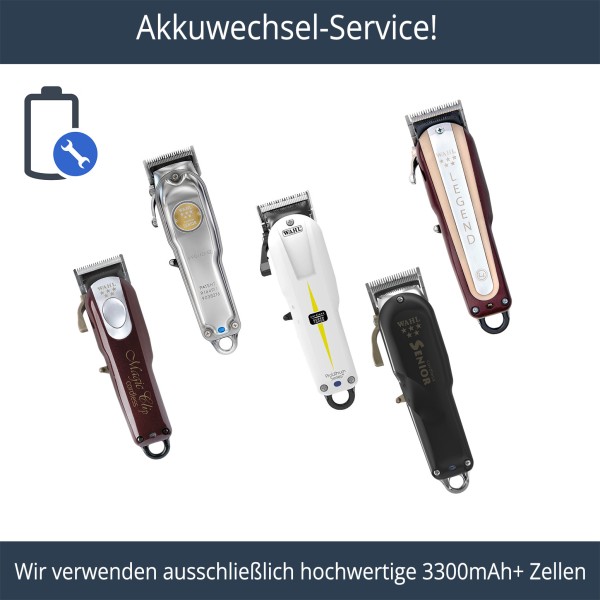 WAHL Akku Ersatz & Upgrade Service für Schermaschinen