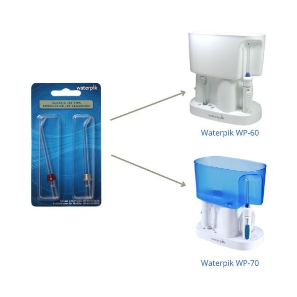 Waterpik Classic Jet Tip JT-70E Replacement Nozzles (2) - High-quality Electric Toothbrush Accessories Available now with fast shipping worldwide